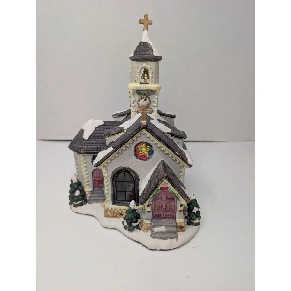 Holiday Home Village Church #8220137 Bisque Porcelain Christmas Village